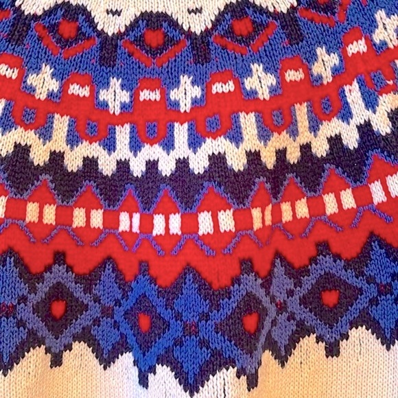 🌟HP🌟As Seen on Hallmark Chaps Fair Isle Yoke Sweater - Picture 7 of 10